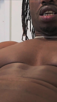 Stroking My Big Black Cock in the Bath Dirtytalk.