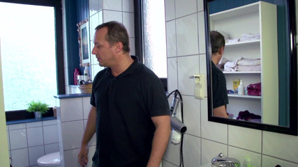 FUCK PARTY XXX and VINTAGE PARTY: Big round ass brunette fucked hard in the bathroom