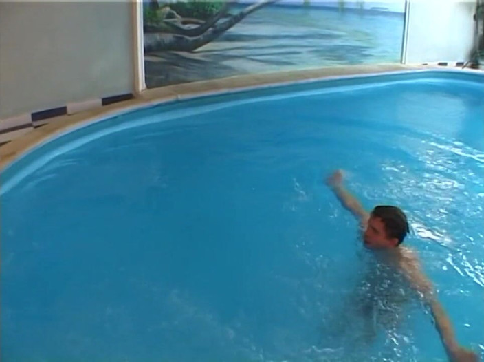 VintageXMovies: Drilling cute woman next to a swimming pool