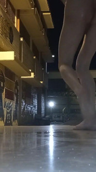 Piss Shower and Cum Totally Naked in Public
