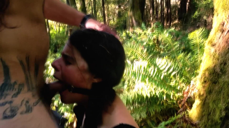 Deerfern: Very rough throat fuck with ring gag for submissive in...