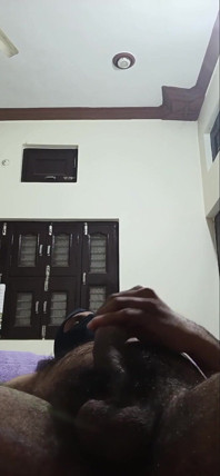 Solo Man Masturbating Using Big Balloon and Cumming on Stomach Before Going to Bed...