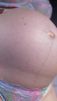 9 Month Pregnant Belly Is Hungry