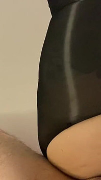 POV - Lap Dance and Ass Job in Nylon Bodysuit