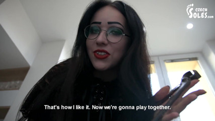 Czech Soles - foot fetish content: Dominant gothic girl bullying her neighbour