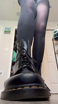 Stomping Hard in Boots Size 16 Feet
