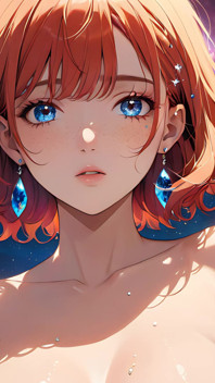 Voidgazer: a Beautiful Young Woman with Shimmering Cosmic Freckles