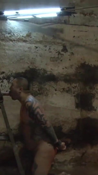 The rubber cock blown hard