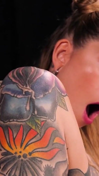 Tattooed Slut Gets Fucked Properly and Makes a Masturbation Show