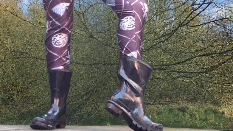 Ari Kajira: Wellies boot fot fetisch woods