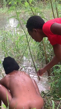 Isabella and Friends Nude at the Pond