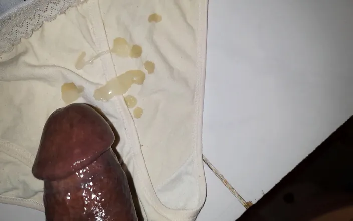Black guy: Cumshot on her panties scene 1