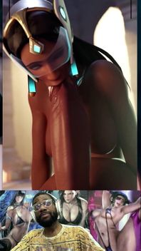 Milky Breast Hard Long Ass Futa Cock Symmentra Sends You This Sucking Her Own Dick
