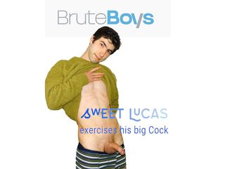 Lucas Exupery (Lu): Sweet Lucas büyük yarağını egzersiz yapıyor