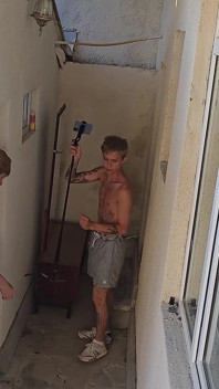 Backstage Caught a Guy with a Big Dick Looking at Me and Jerking off, Deepthroat Blowjob and Anal Fuck Part 1