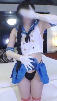 Passionate Solo Play in a Stylish Kitakami-inspired Cosplay by a Charming Office Lady Angle2