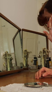 Step-mum Catches College Girl Mila at Her Dressing Table Face Slapping Punishment Wmv