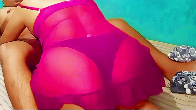 BigassMILF40: अधोवस्त्र में और क्रीम के साथ पड़ोसी की बड़ी गांड की मालिश