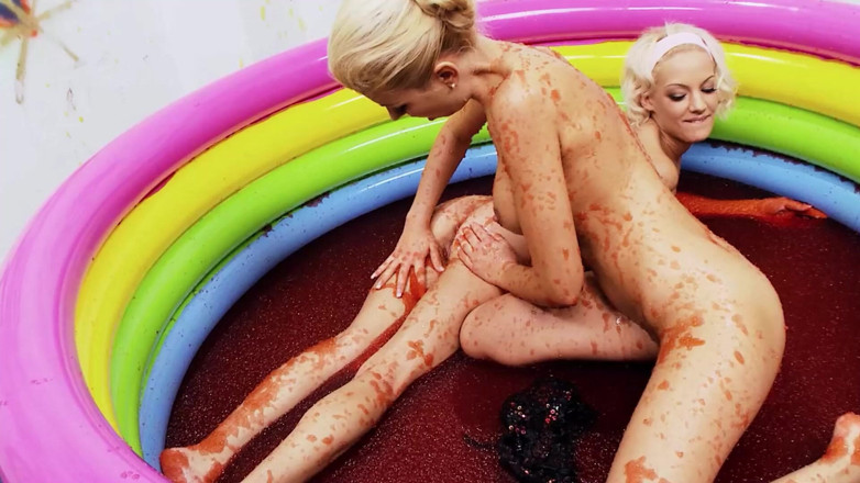 SEXUAL SIN: Lesb Pool_scene_3_blonde Lesbians in Bikinis Reach Orgasm While Having Sex...