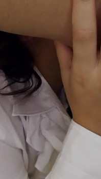Sexy skinny Asian college teen seduced and made to orgasm by teacher