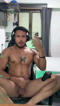 Got Too Horny Playing Video Games - Ended up Jerking My Cock Hard