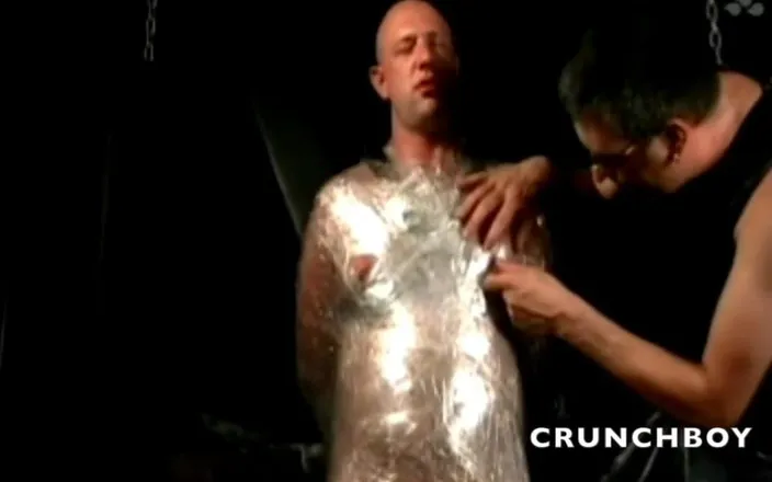 SEX WITH STRAIGHT BOY CURIOUS: BDSM session with bondage and spanking in backroom