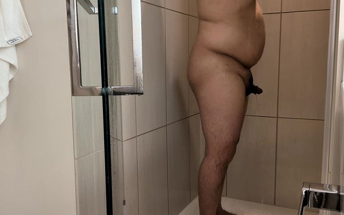 Azn Dad Man: Asian Stepdad Hotel Shower, Masturbating and Cumshot