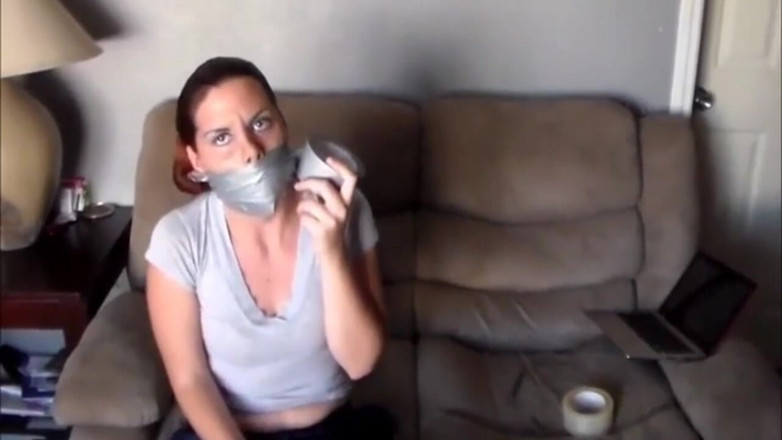 Selfgags classic: Sock stifled gag talk!