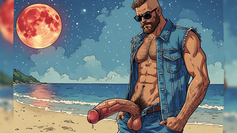 Erotic Man: Des à la plage (ai)