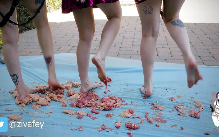 Ziva Fey: Ziva Fey - WAM raw meat feet revenge with Larzstord and...