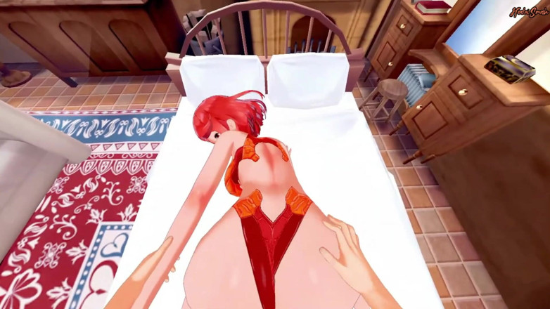 Hentai Smash: Sudut pandangan pertama mengongkek Pyra dan memberikannya creampie mubaligh - Xenoblade...