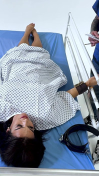 Latex Medical Play: Latina in Restraints, Gagged and Made to Orgasm (4k + Bts)