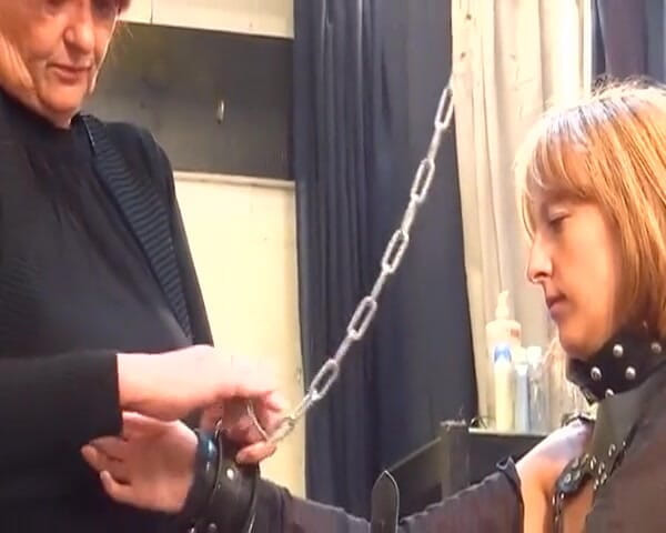 Deutsche Damen: Sexy German Bitch Sprayed with Jizz After BDSM Gangbang Action
