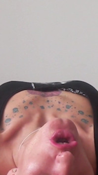 Upside Down Facefuck with Bald Submissive Slut Vilja