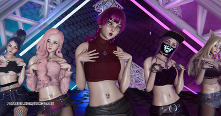 3D-Hentai Games: [MMD] ITZY - Loco อาเหร่ อากาลี ไคซ่า อีเวลินน์ เซราฟีน KDA เต้นสตริปติส 4K 60FPS League of Legends