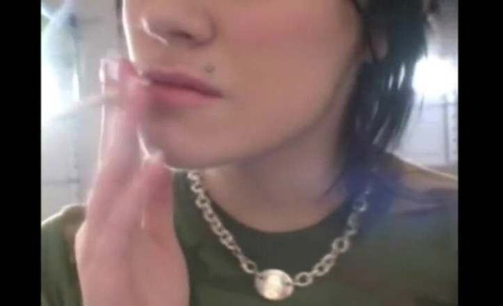 Femdom Austria: Slutty teens smoking a cigarettes in close up video
