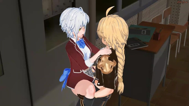 Hentai Smash: Fie Claussell zostaje zerżnięta, aż orgazmy, dostaje twarz - Szlaki zimnej...