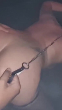 나는 그네에 목줄을 묶어 갔다