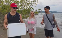 Sexo a três na praia com meio-irmãos - Danner Mendez - Tatiana Alvarez - Max Betancur