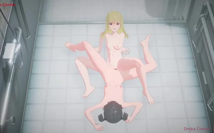 Oroka Conner: Shower Surprise: Fingered, Caught, Then Scissored Wild
