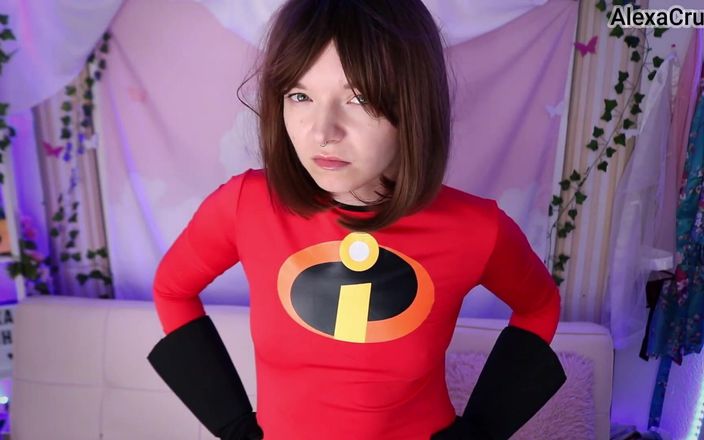 AlexaCrush: Mrs Incredible Menghisap Sindrom Pov Pancutan muka dan blowjob