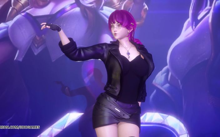 3D-Hentai Games: [MMD] Exid - Moi et toi Ahri Akali Evelynn, strip-tease sexy...