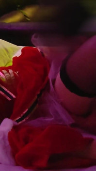 The Cute Girl in Christmas Cosplay Uses Her Tongue so Eroticly That She Can't Help but Suck on Her Pussy. Amateur. Creampie
