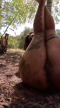 Busty Tattooed MILF Tyra Spreads Muddy Pussy Wide Outdoors