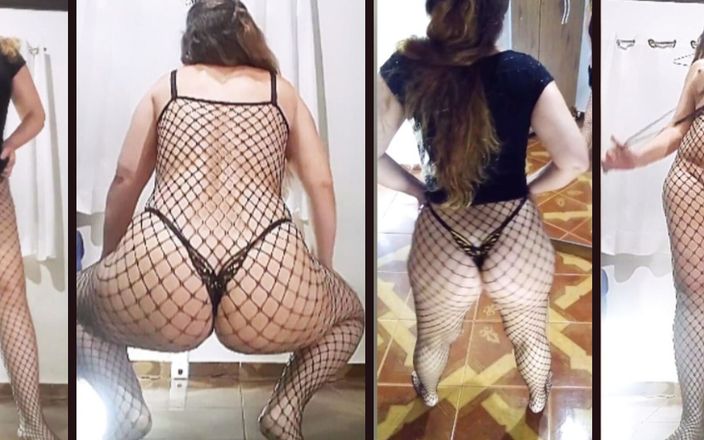 Mirelladelicia striptease: 스트립쇼, 블랙 드레스와 팬티, 바디수트