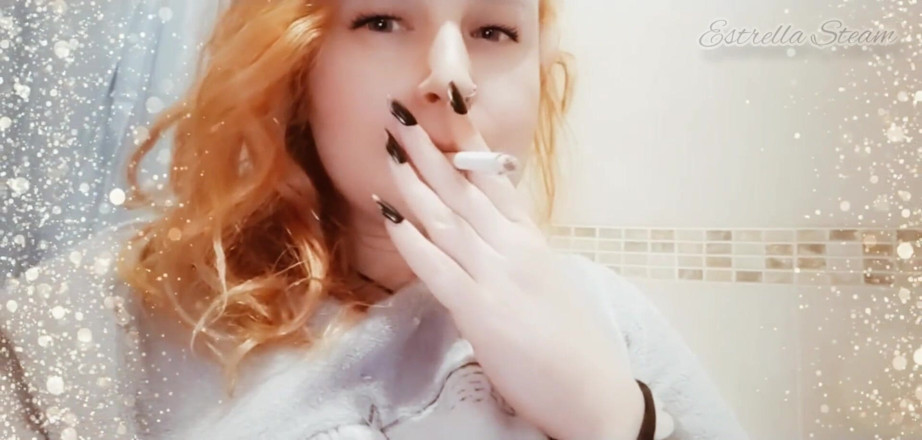 Estrella Steam: Sweet princess smokes a cigarette slowly