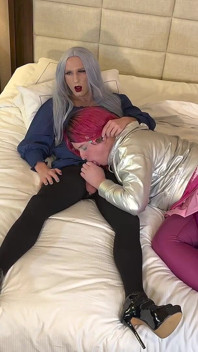 Hot Crossdressing Goddess Gets Blowjob From Trans Kelsey Masters - Compilation 1