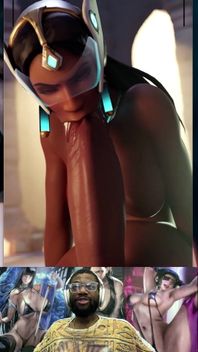 Milky Breast Hard Long Ass Futa Cock Symmentra Sends You This Sucking Her Own Dick