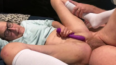 Squirting Senior: Zralý pár má anální sex, manžel kouří velký výstřik