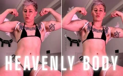 Heavenly Body - Ftm Angel Rides Thick Dildo and Masturbates Big Clit - Jaq Quicksilver, Hitachi, Cosplay